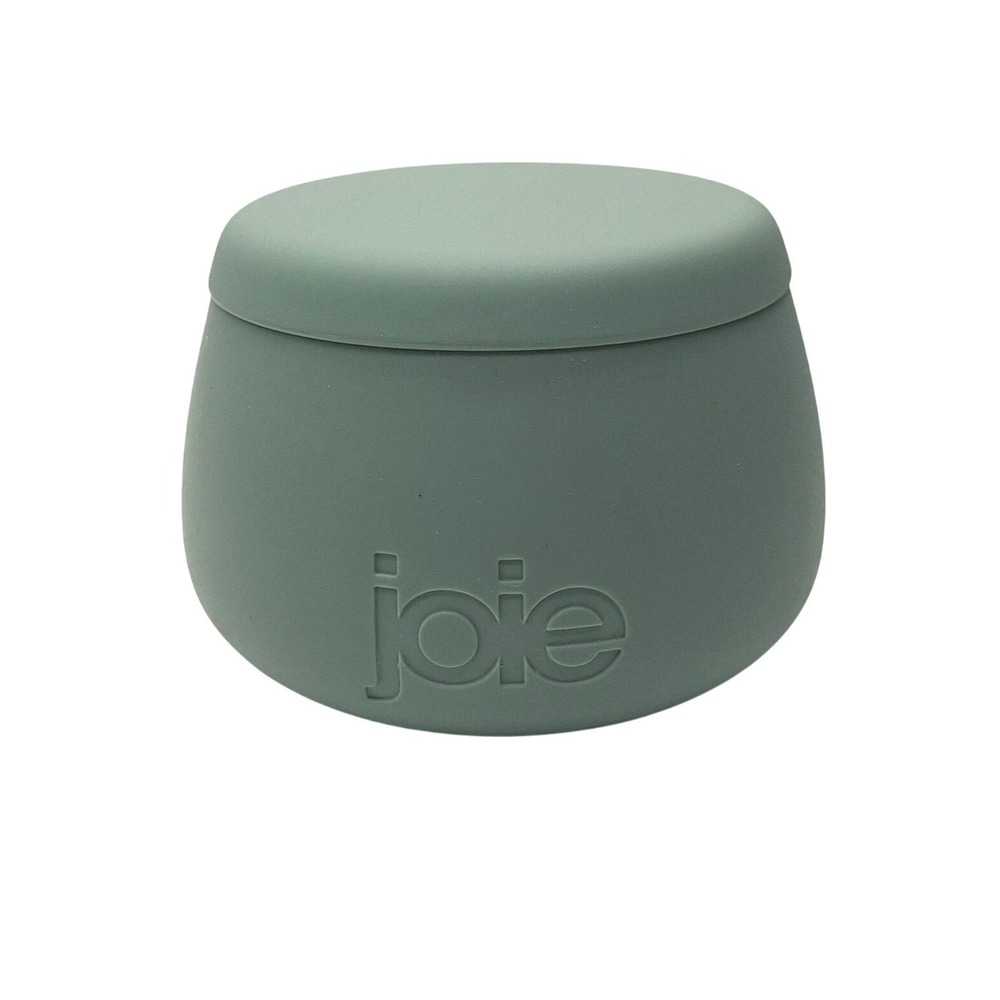 Joie Silicone Kitchen Storage Container Reusable Snack Pod Sage Green Round 4in